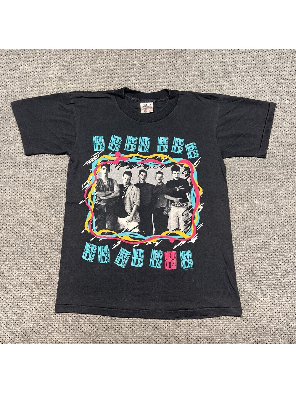 Vintage 1989 New Kids On The Block Band Concert Tour T-Shirt Medium Rare Men’s